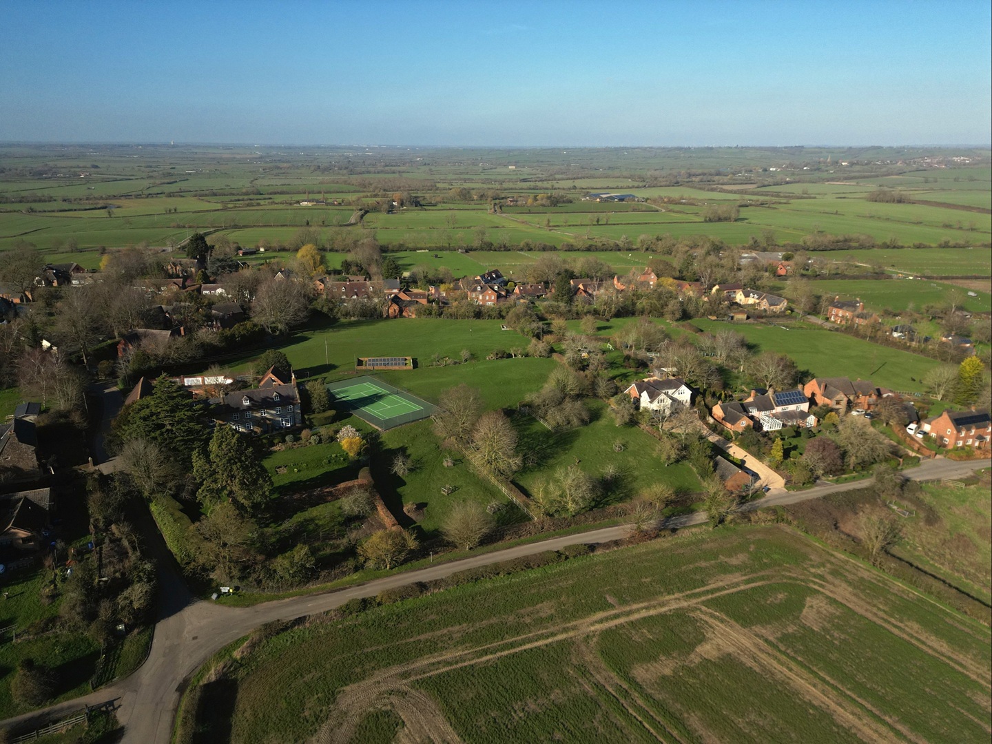 Village overview aerial image